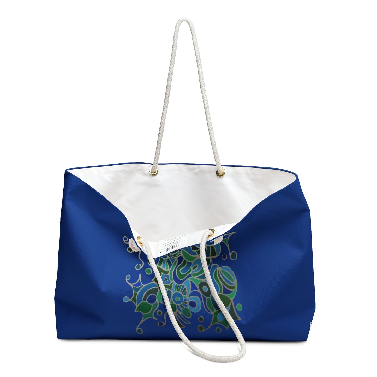 Weekender / Beach / Overnight Bag - No. 146 - 'Bird of Paradise' on Navy
