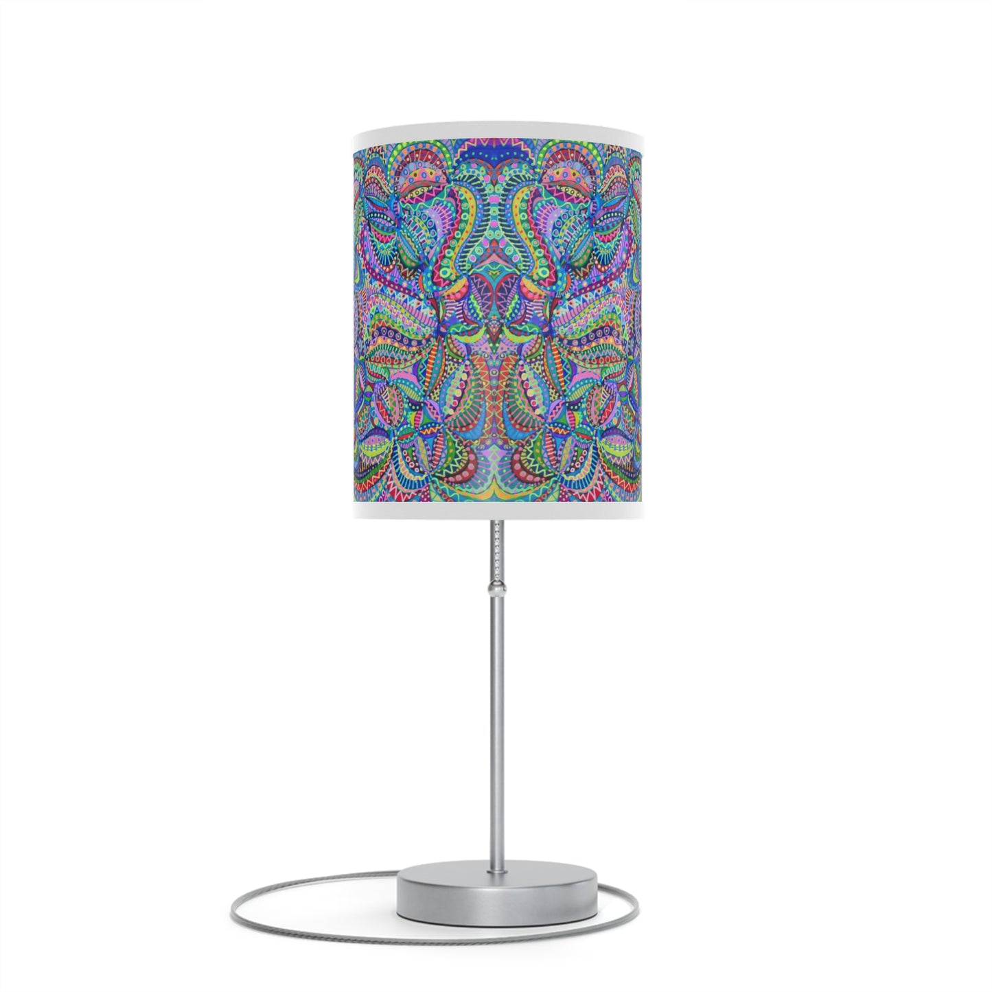 Lamp on a Stand, US|CA plug, No. 255 - Multicolour Abstract