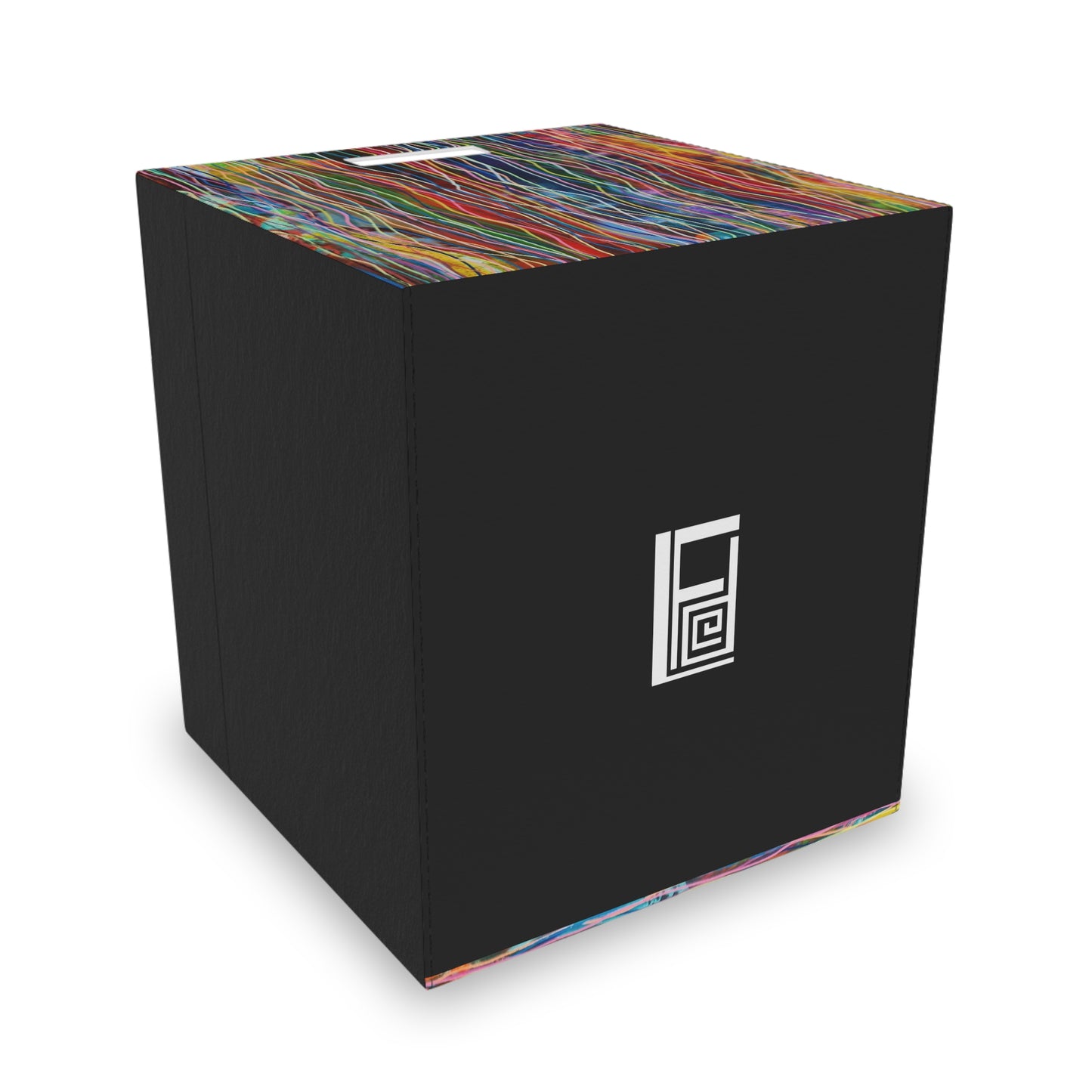 Felt Storage Box - No. 236 'Ocean' - By Irish Artist Fiona de Lacy - Multicoloured, Red, Yellow, Pink, Green, Orange, Purple