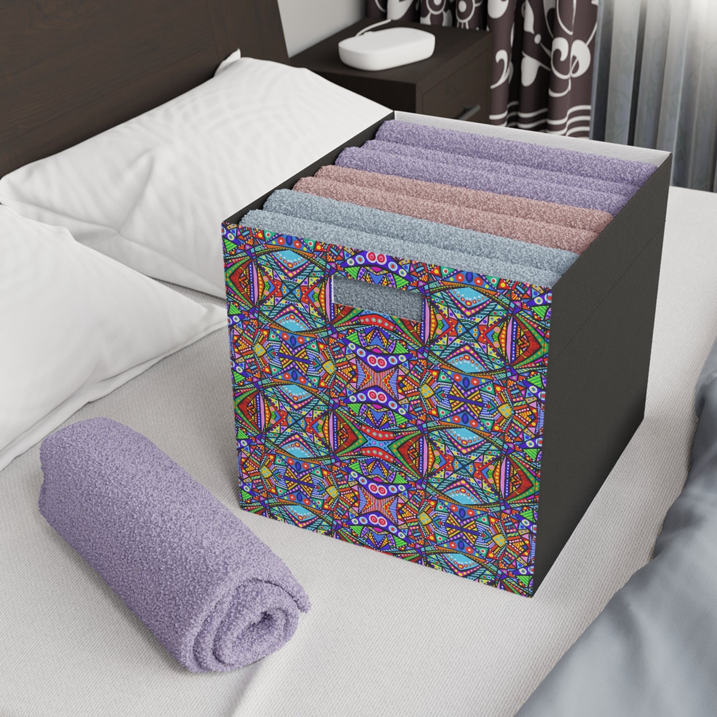 Felt Storage Box - No. 291 - Abstract Pattern
