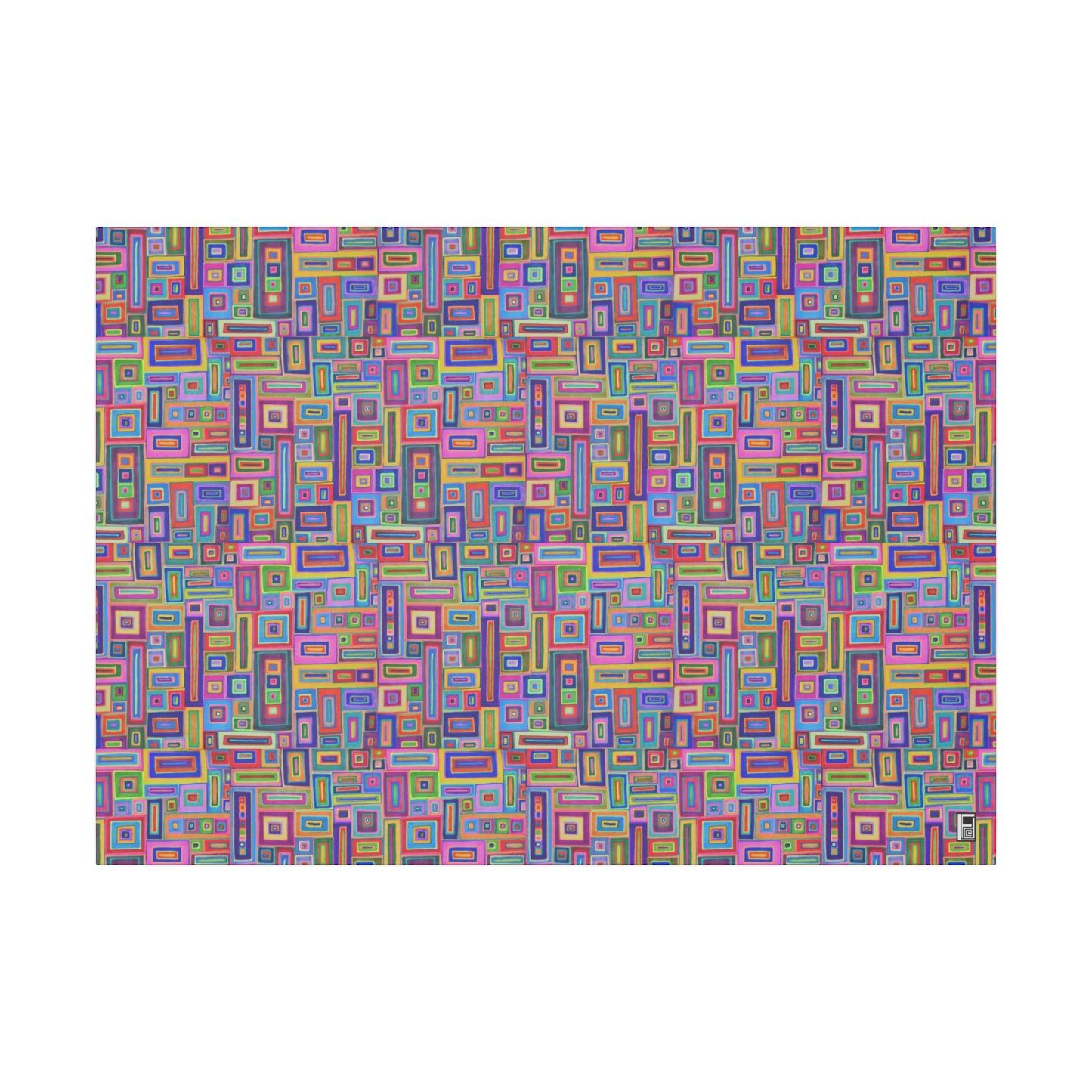 Giclée Canvas Print - No. 264 - Coloured Rectangle Abstract