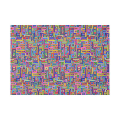 Giclée Canvas Print - No. 264 - Coloured Rectangle Abstract