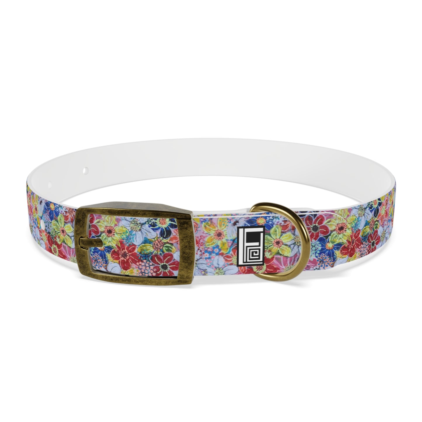 Dog Collar - No. 241 - Flowers on Pink