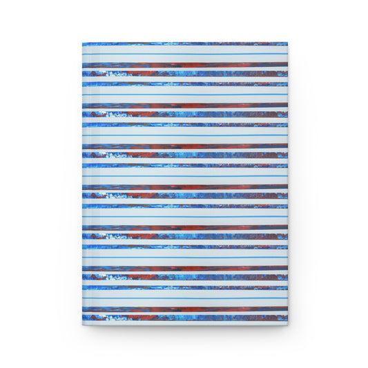 Hardcover Journal Matte (Lined) - No. 140 ' Thin Blue Line' - By Irish Artist Fiona de Lacy