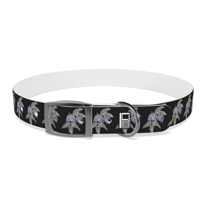 Dog Collar - No. 270 B- Purple Drop Flowers