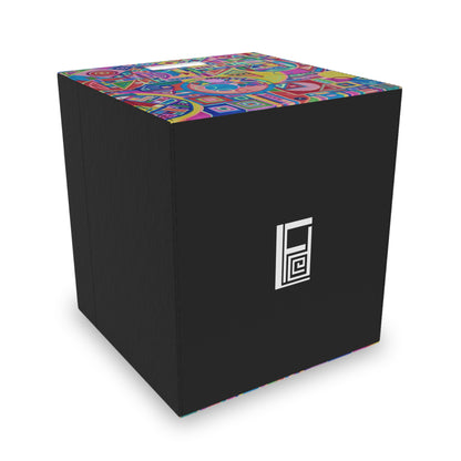 Felt Storage Box - No. 257 - 'Hope' Multicoloured Abstract - By Irish Artist Fiona de Lacy