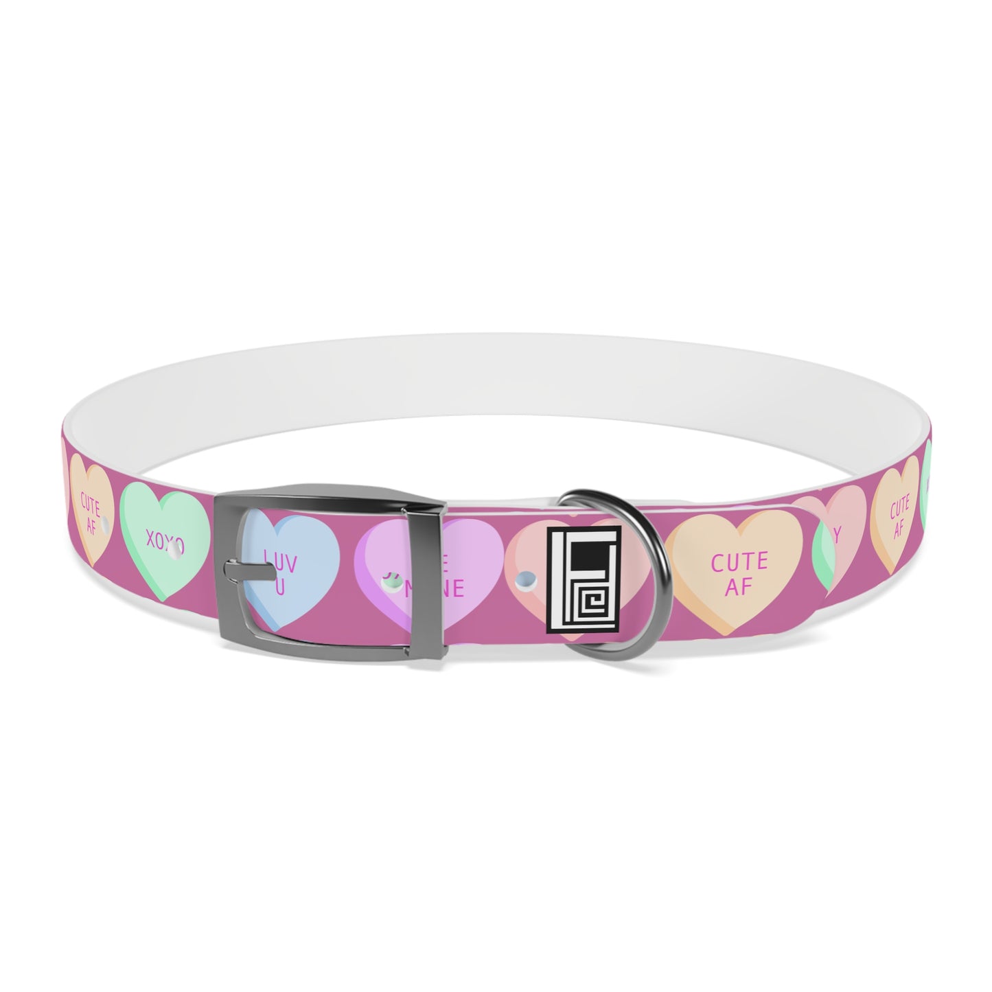 Dog Collar - Pink with Hearts