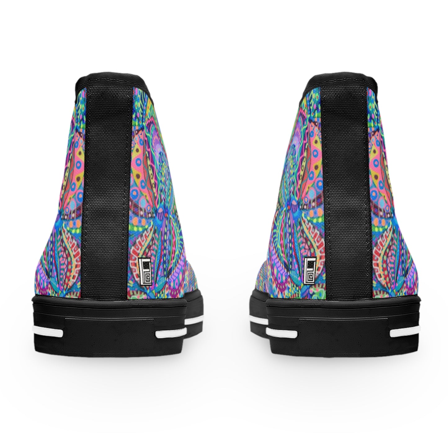 Women's High Top Sneakers - No. 255 - Multicoloured Abstract