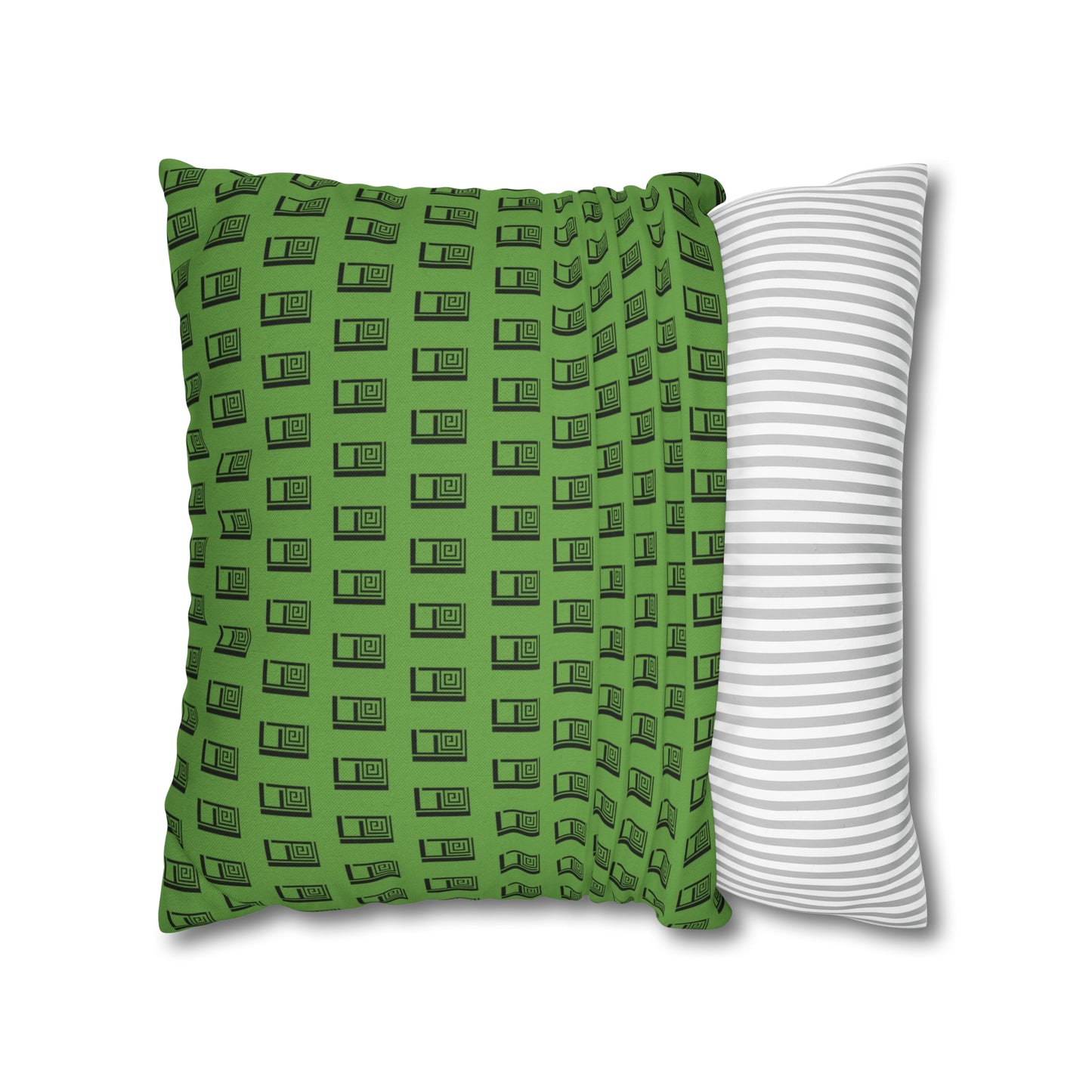 Cushion Pillow Case - No. 000GN - Black Logo on Green