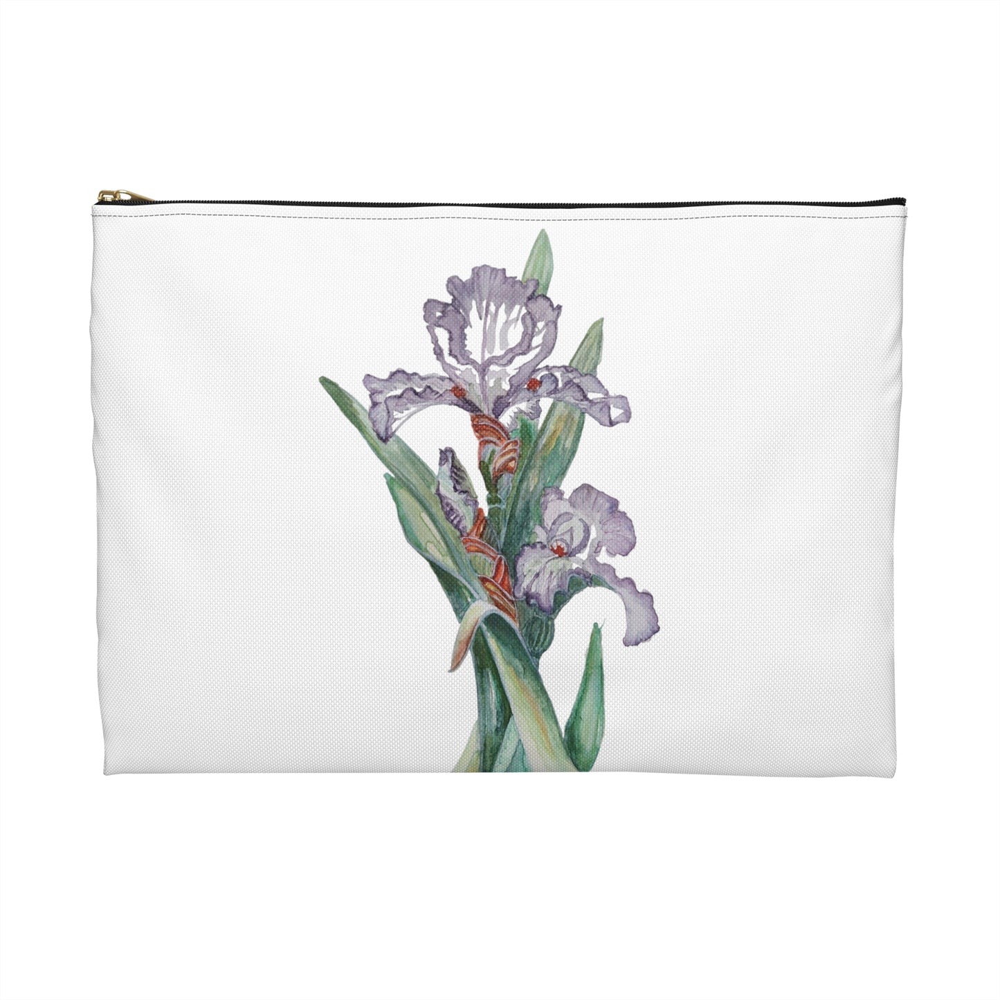 Make Up Bag - No. 272 - Purple Orchid Flower on White