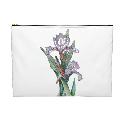 Make Up Bag - No. 272 - Purple Orchid Flower on White