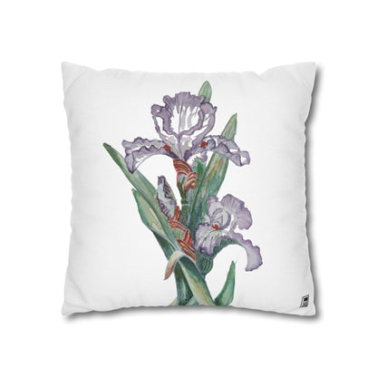 Cushion Pillow Case - No. 272 - Purple Orchid on White