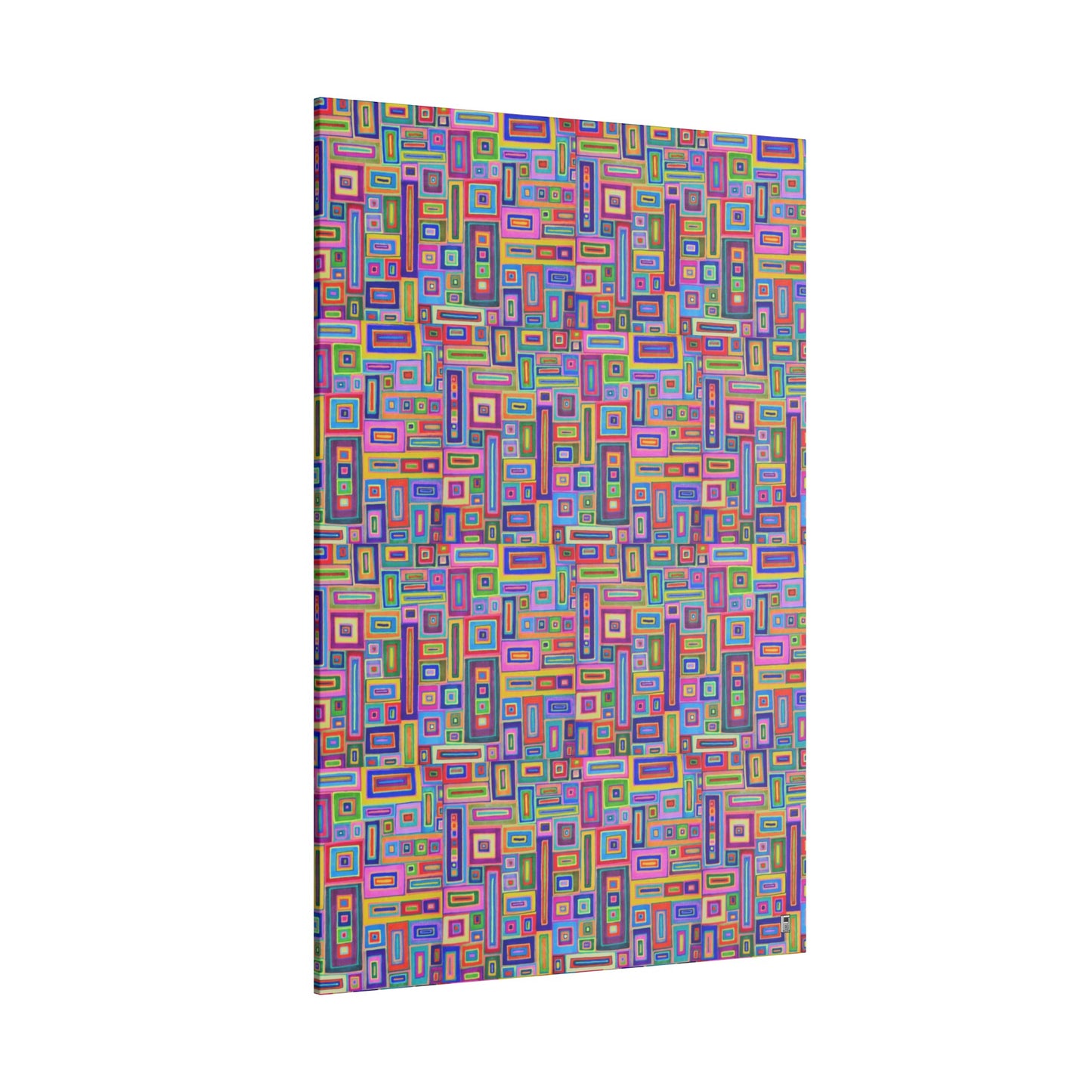 Giclée Canvas Print - No. 264 - Coloured Rectangle Abstract