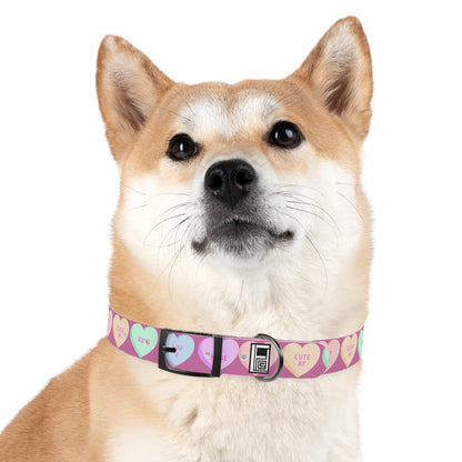 Dog Collar - Pink with Hearts