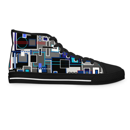 Women's High Top Sneakers - No. 235 - Squared 2 - By Irish Artist Fiona de Lacy