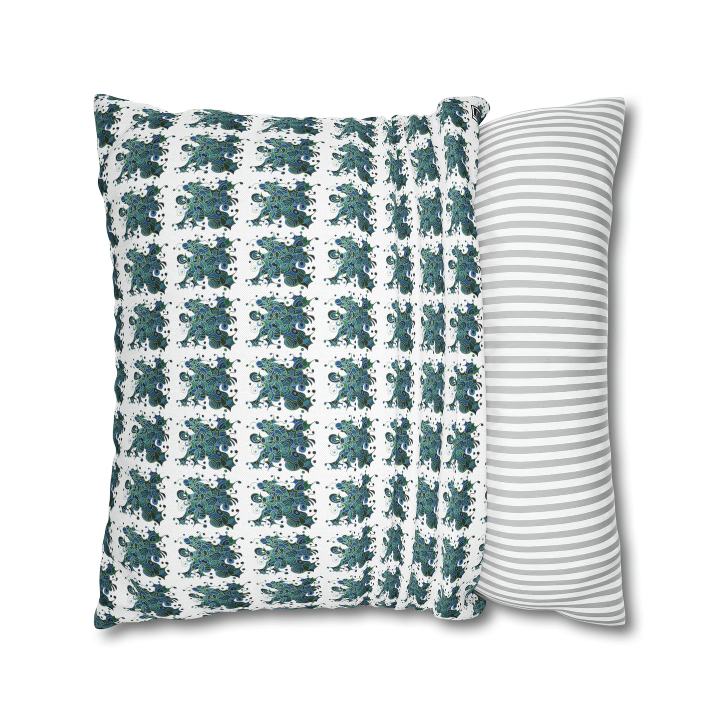 Cushion Pillow Case - No. 146 -  'Bird of Paradise' on White