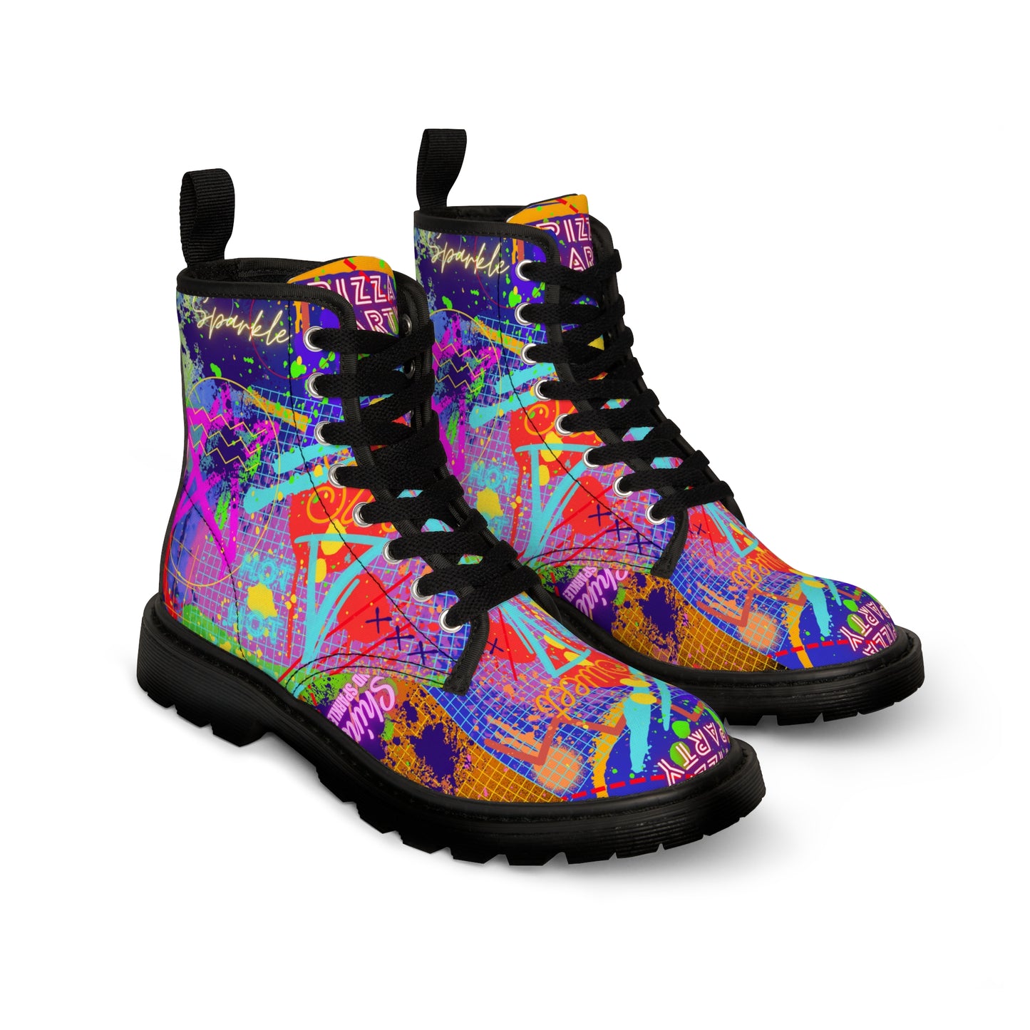 Women's Canvas Boots - No. 232 - Graffiti