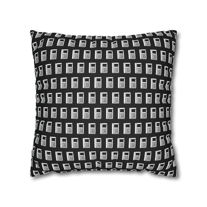 Cushion Pillow Case - No. 000BK - White Logo on Black
