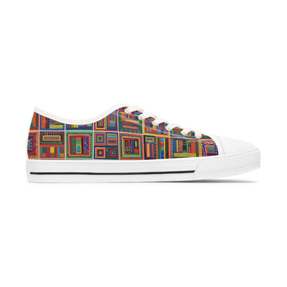 Women's Low Top Sneakers, Black Soles - No. 156 - It's Complicated - By Irish Artist Fiona de Lacy