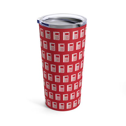 Tumbler 20oz - No.  000RD - Logo White on Red