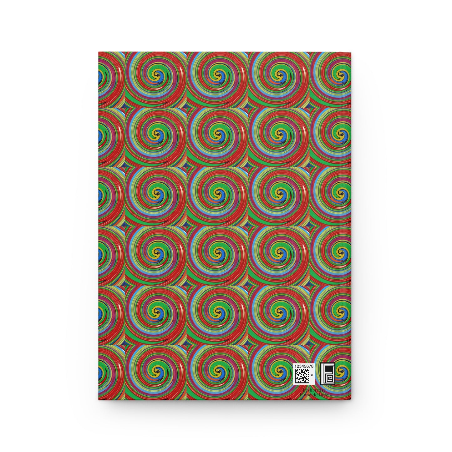 Hardcover Journal Matte (Lined) - No. 303 - Swirl, Yellow & Orange - By Irish Artist Fiona de Lacy