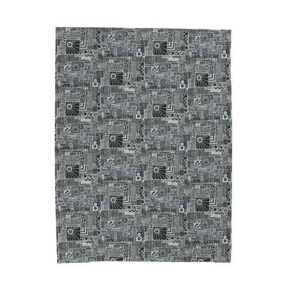 Velveteen Plush Blanket - No. 252 - Monochrome