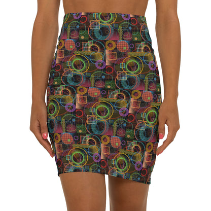 Women's Mini Skirt - No 299 - 'Rings'