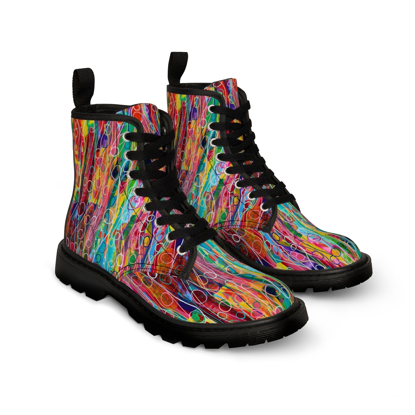 Women's Canvas Boots - No. 239 - Droplets