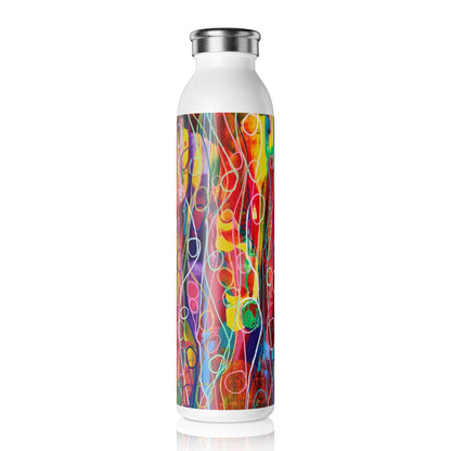 Slim Water Bottle - No. 239 'Droplets' - By Irish Artist Fiona de Lacy