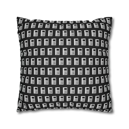 Cushion Pillow Case - No. 000BK - White Logo on Black