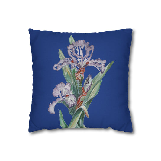 Cushion Pillow Case - No. 272 - Purple Orchid on Navy