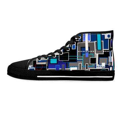 Women's High Top Sneakers - No. 235 - Squared 2 - By Irish Artist Fiona de Lacy