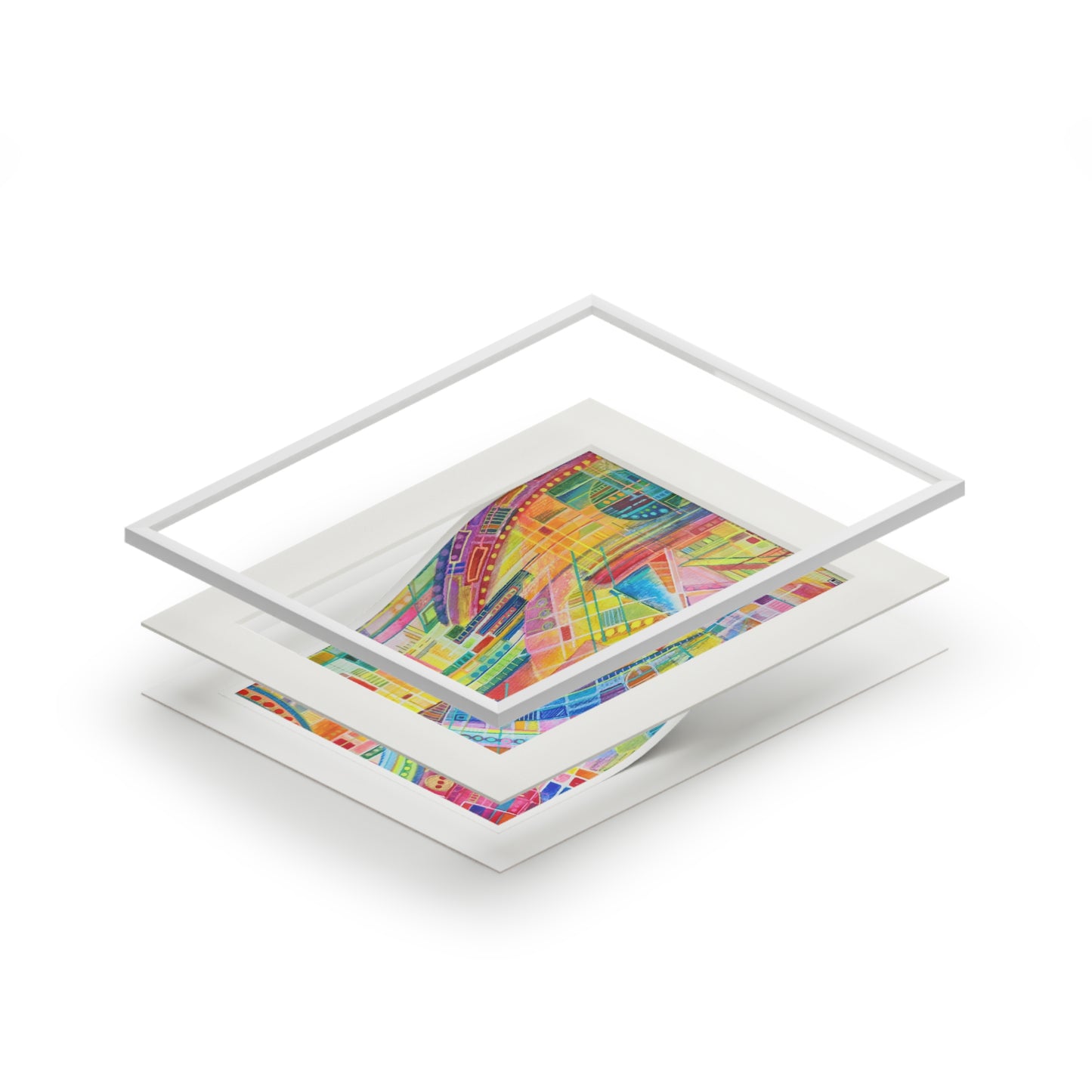 Fine Art Giclee Print (Cardboard Frame) No. 234 - Watercolour Abstract