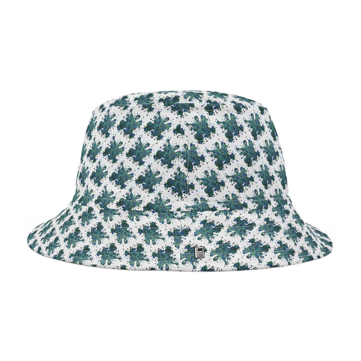 Bucket Hat  - No. 146 - Bird of Paradise on White - By Irish Artist Fiona de Lacy