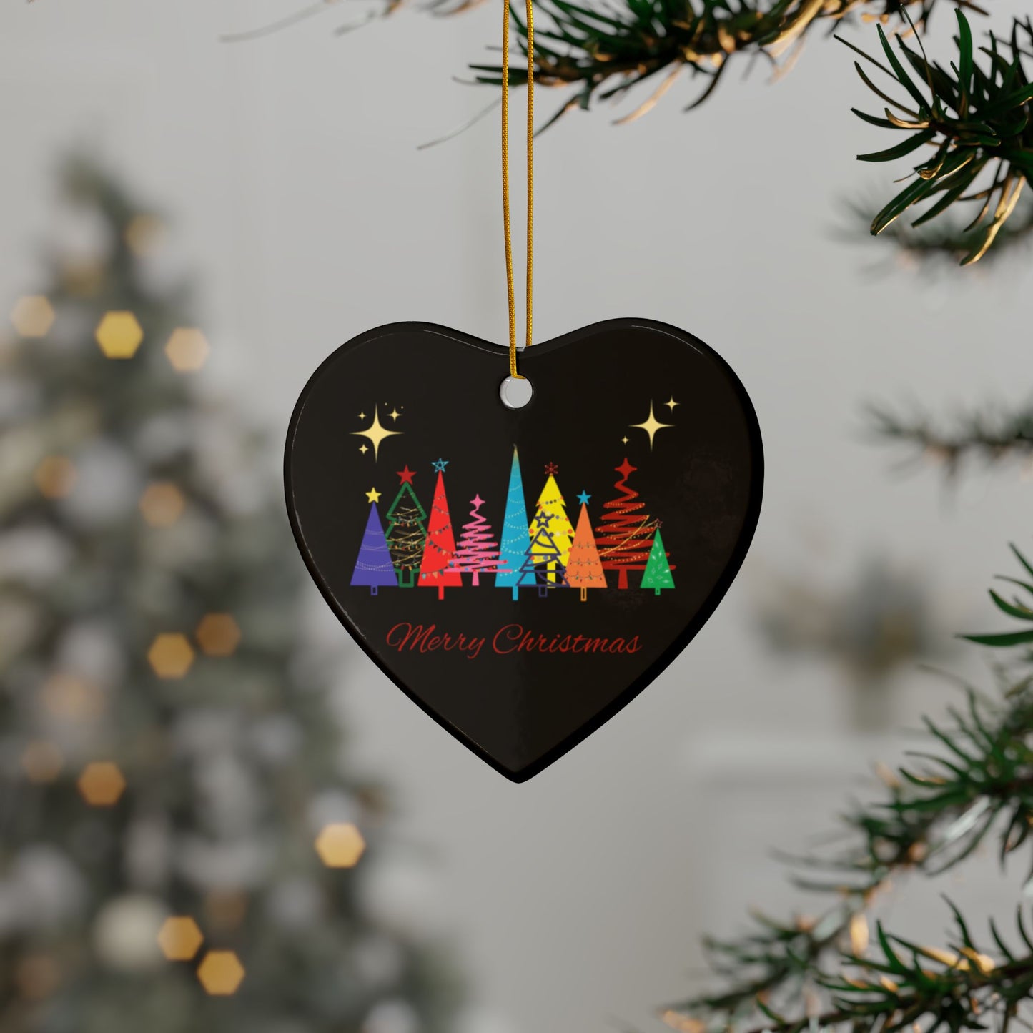 Ceramic Ornament - Merry Christmas BL