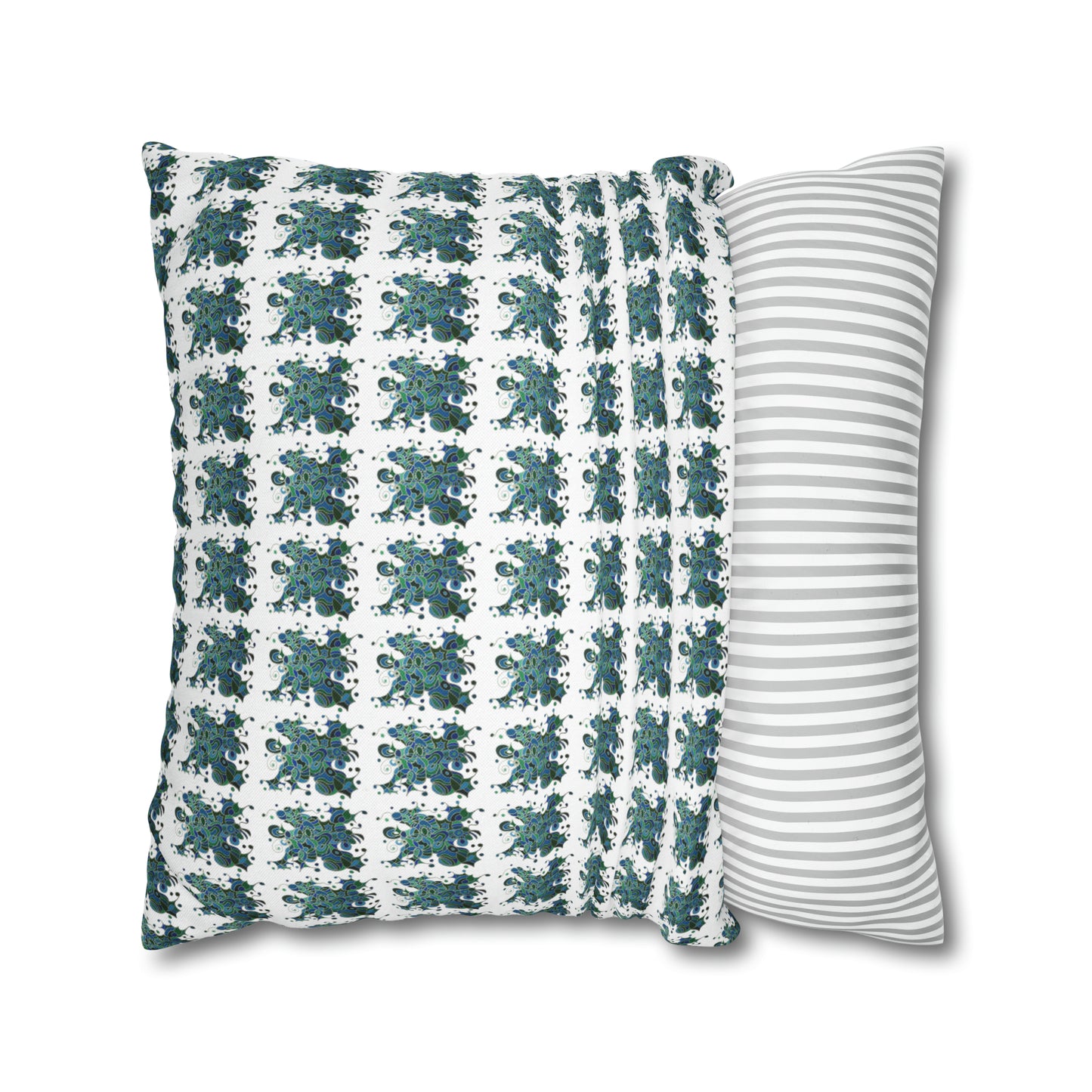 Cushion Pillow Case - No. 146 -  'Bird of Paradise' on White