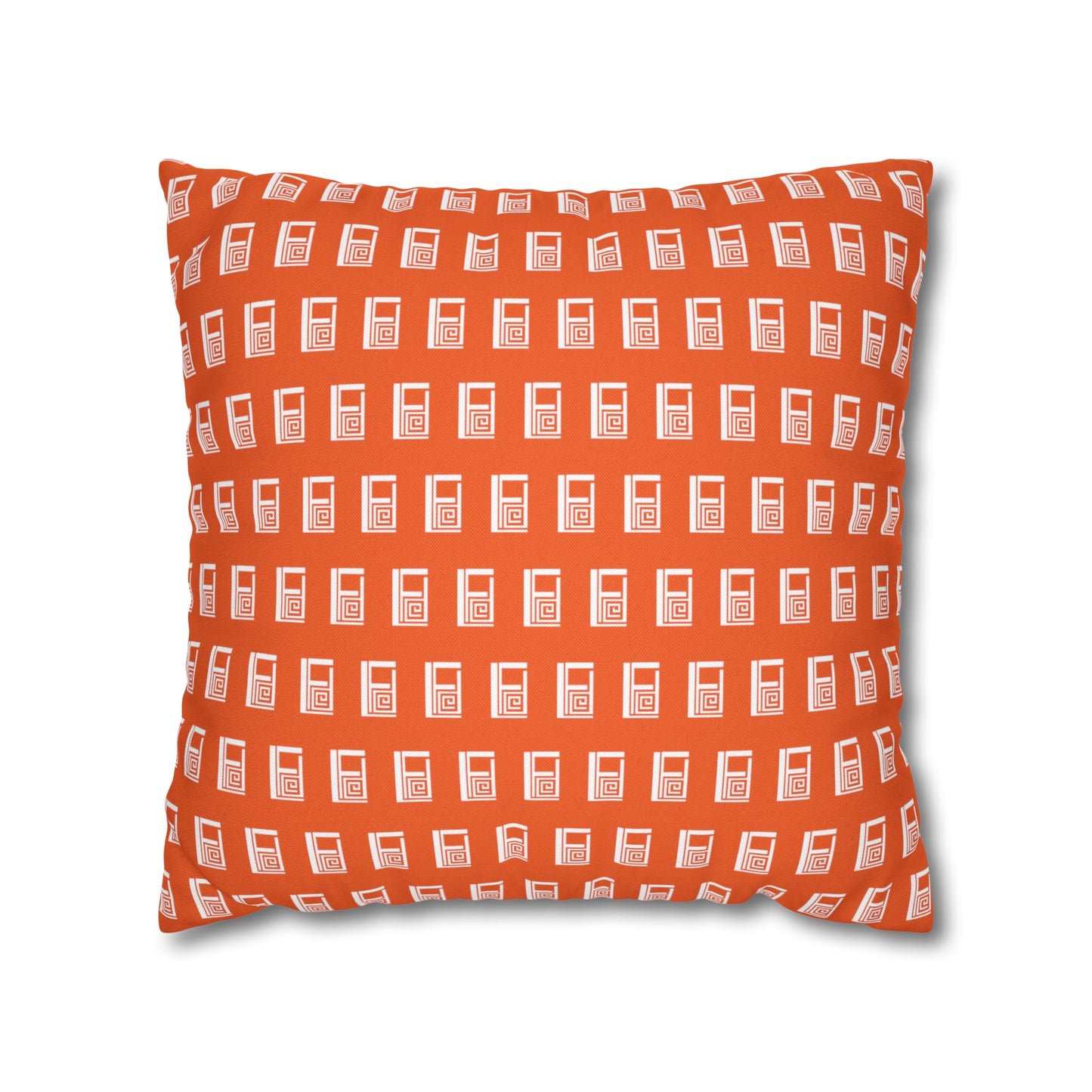 Cushion Pillow Case - No. 000OE - White Logo on Orange