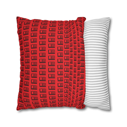 Cushion Pillow Case - No. 000RD - Artists logo on Red