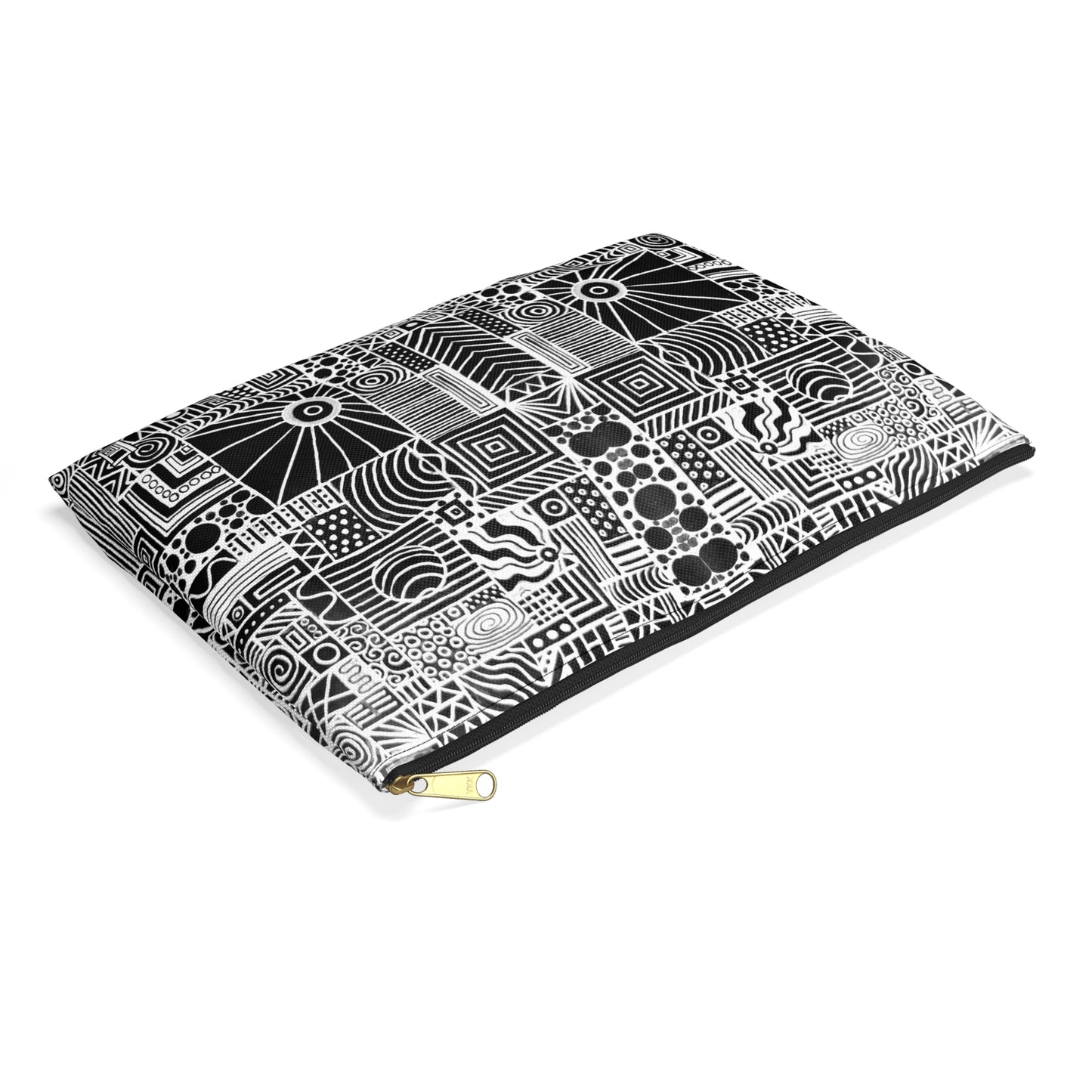 Make Up Bag - No. 252 - White on Black