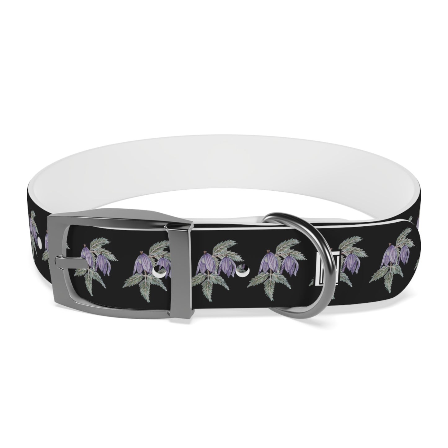 Dog Collar - No. 270 B- Purple Drop Flowers