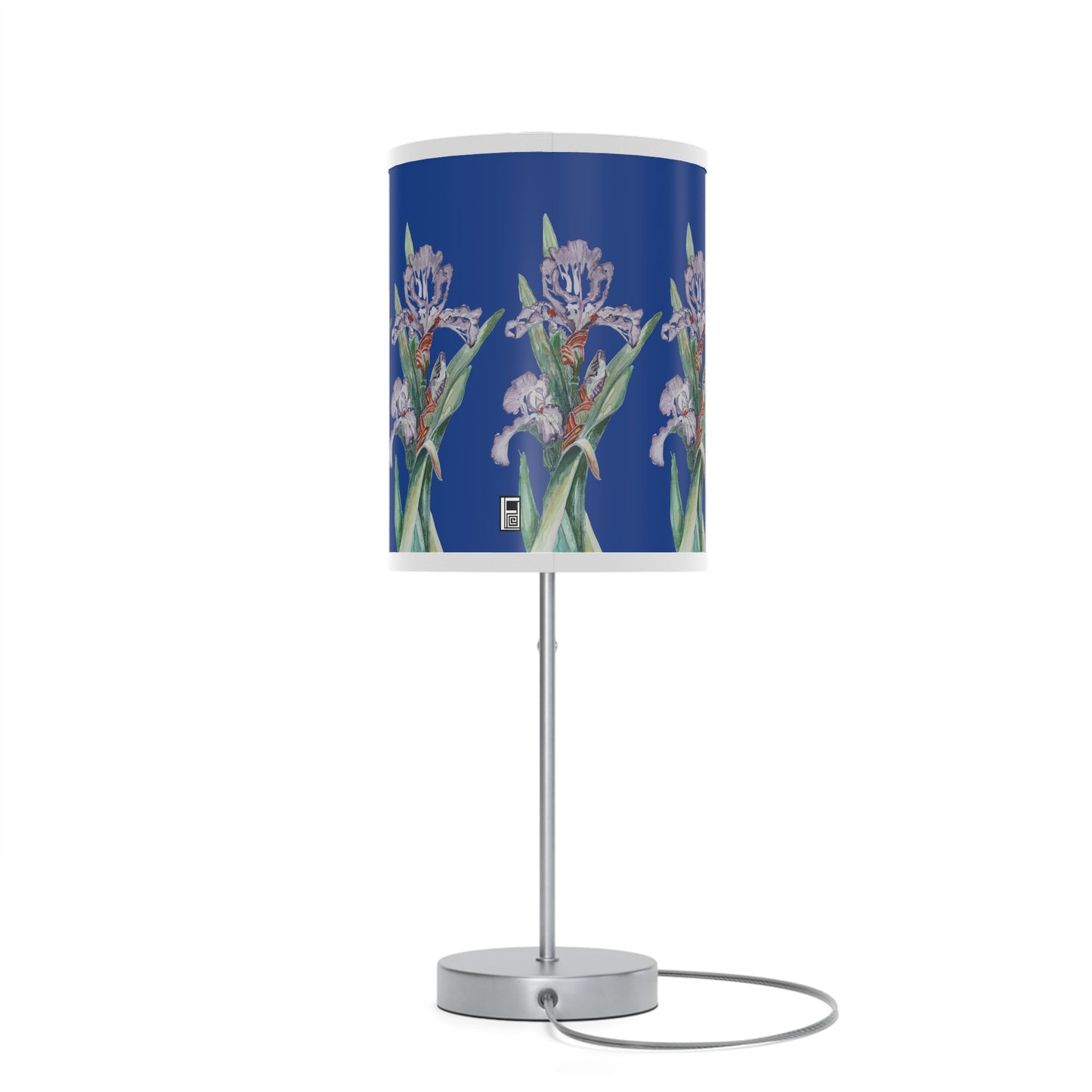 Lamp on a Stand, US|CA plug, No. 272 - Purple & White Orchid - By Irish Artist Fiona de Lacy