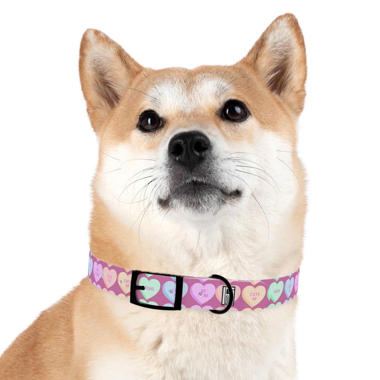 Dog Collar - Pink with Hearts