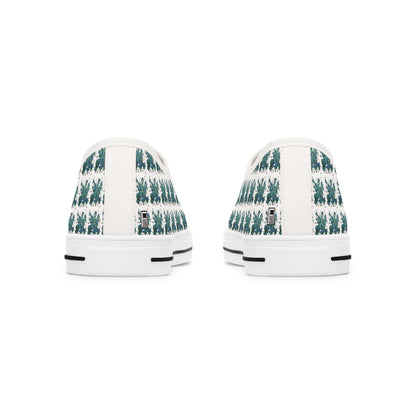 Women's Low Top Sneakers, Black Soles, No. 146 - Bird of Paradise - By Irish Artist Fiona de Lacy