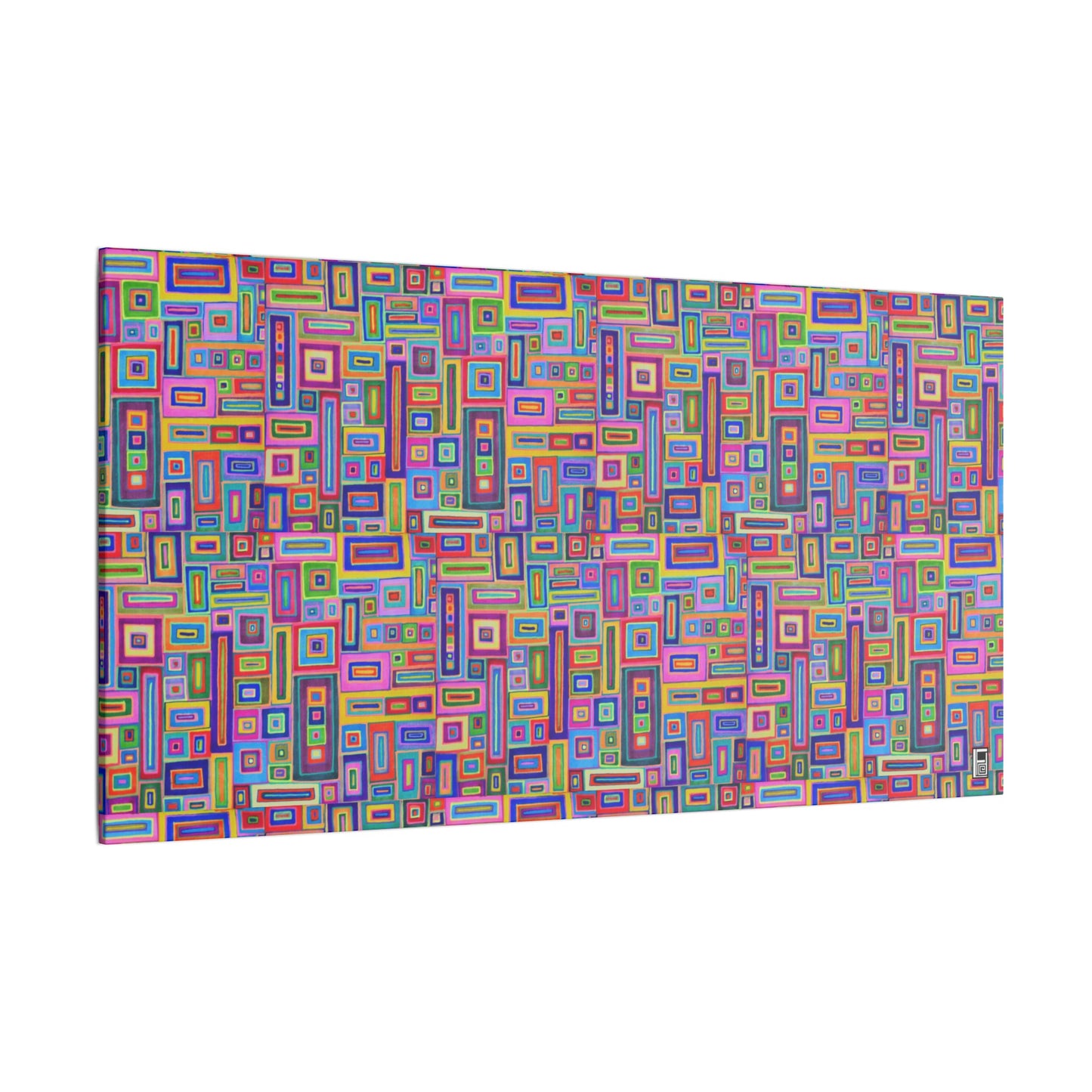 Giclée Canvas Print - No. 264 - Coloured Rectangle Abstract