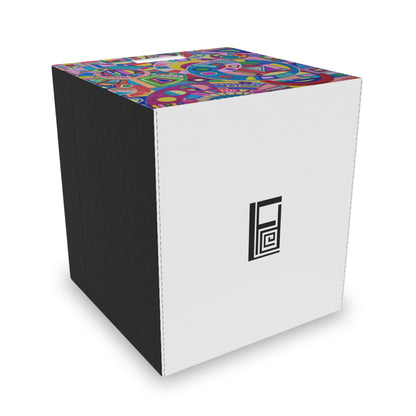 Felt Storage Box - No. 261 - Multicoloured Abstract - By Irish Artist Fiona de Lacy