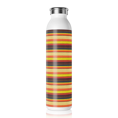 Slim Water Bottle - No. 130 'Sunrise' - By Irish Artist Fiona de Lacy - Orange, Brown, Gold