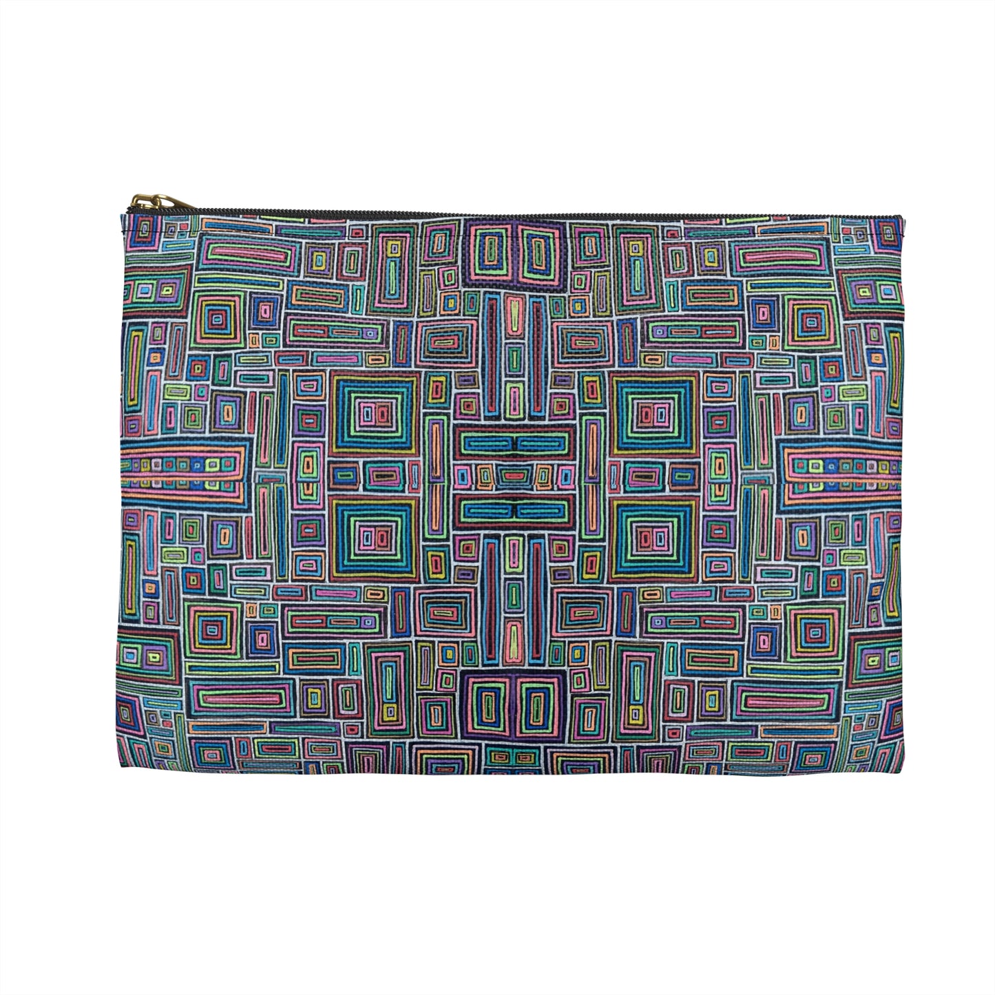 Make Up Bag - No. 253 - Rectangles on Black