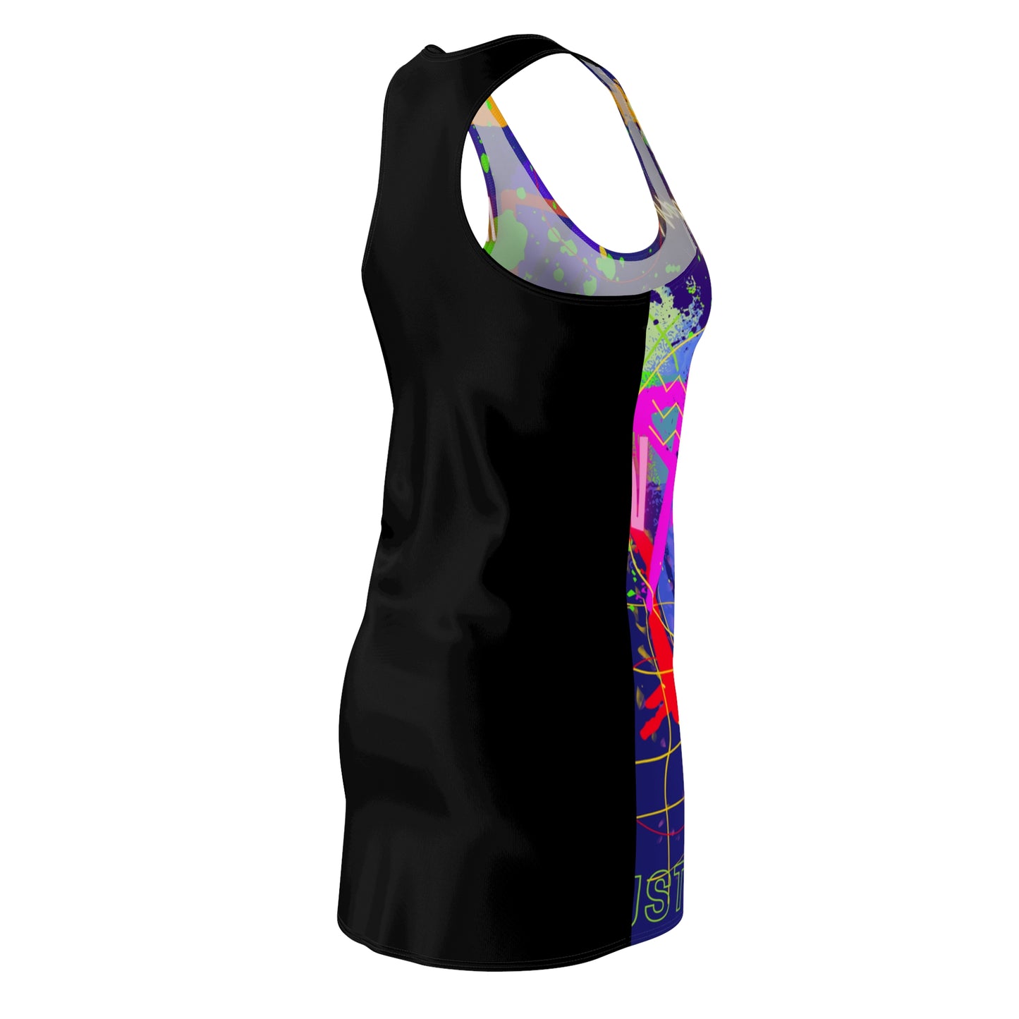 Women's Cut & Sew Racerback Dress No. 232 - Graffiti - 'Star'