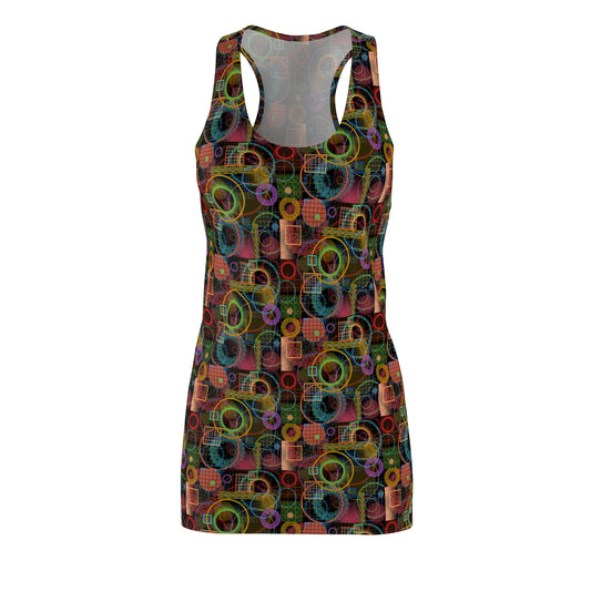 Women's Cut & Sew Racerback Dress - No. 299 - Rings