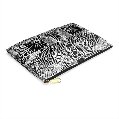 Make Up Bag - No. 252 - White on Black